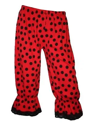 Unisex Lady Bug Bird Polka Dot Long 3/4 Bloomers Pants Fancy Dress Halloween • £15.99
