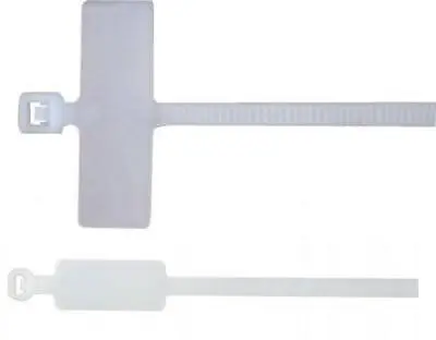 £2.99 • Buy Cable Tie Marker I.d Tie 100mm 200mm Write On Tab Label Tag Wire Wiring X 100