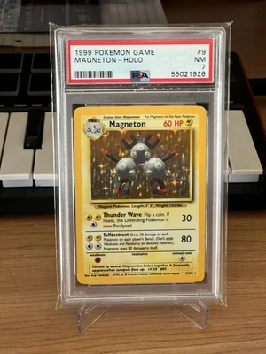 $6.50 • Buy Pokemon 1999 Magneton Base Set Holo #9 PSA 7 NM