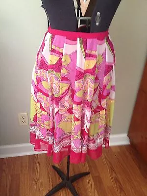 NEW ECI New York 100 % Silk Women's Skirt Embellished Dressy Size 10 Sheer • $23.99