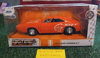 WOW! Jada 1:24 Diecast Bigtime Muscle Orange '68 1968 DODGE CHARGER R/T SRT Car • $21.21