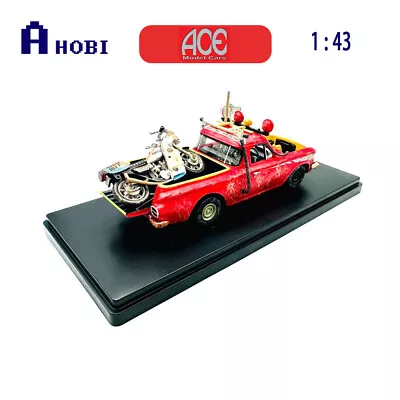 Ace 1:43 Scale EJ Holden Ute With Gooses Kawasaki Motobike Resin Model Toy • $179.54