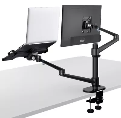 Viozon Monitor And Laptop Mount 2-in-1 Adjustable Dual Monitor Arm Desk OL-3L • $48.99