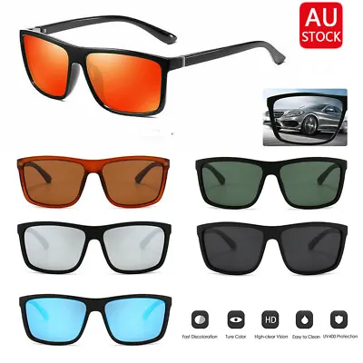 $15.99 • Buy Polarized Mens Sunglasses Polarised New Style Square Frame Glasses