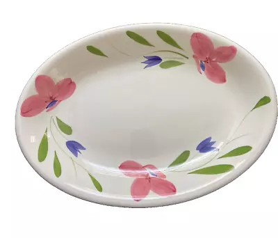 Maxam Italian Flowers Shallow  Serving Bowl Oval- Hand Painted - Made In Italy • $27