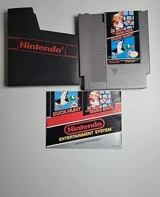 Super Mario Bros. /Duck Hunt (Nintendo NES 1988) W/ Manual *Tested & Works* • $19