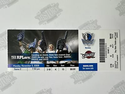 2008 Cleveland Cavaliers Dallas Mavericks Ticket 11/3/08 LeBron James 29 Points • $15