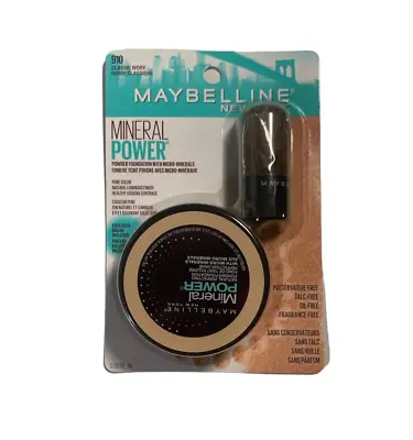 Maybelline Mineral Power Powder Foundation W/ Brush Talc Free 910 Classic Ivory • $16.14