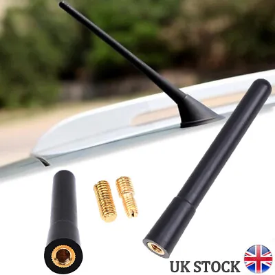 10cm 4inch Black Car Bee Sting Stubby Short Aerial Ariel Mast Antenna Universal • £4.95