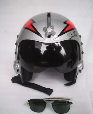 Top Gun Slider Flight Helmet Movie Prop Pilot Naval Aviator Usn Navy • $815.76