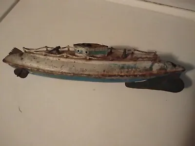 Vintage Metal Submarine Toy That Has Rust And Wear • $70