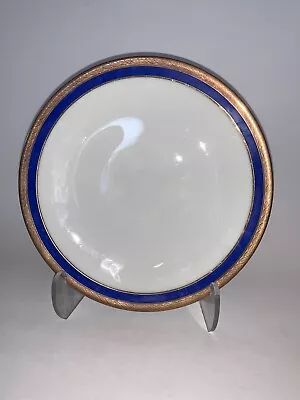 Vintage Richard Ginori Palermo Blue 6 1/4  Diameter BREAD And BUTTER PLATE Gold • $25