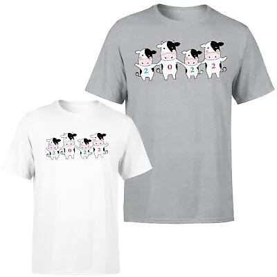 Cute Cow 2023 Mens Womens T Shirt Graphic Round Neck Unisex Funny Tee • £9.99