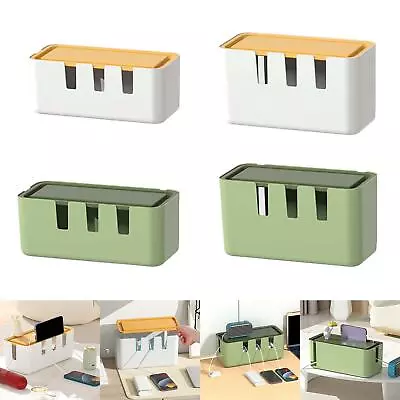 Power Strip Box Cord Management Organizer With 10 Holes For Desk Cable • £11.06