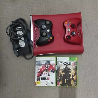 Xbox 360 Resident Evil 5 Elite 120GB Red Console + 2 Controllers + 2 Games • $240