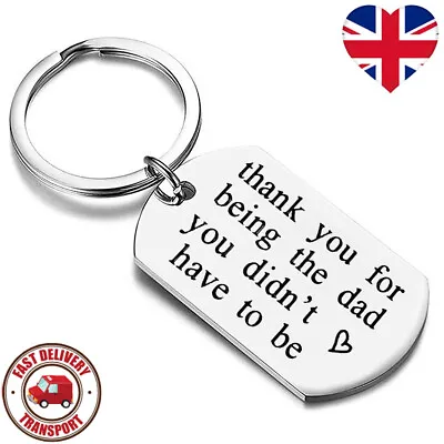 £4.95 • Buy Personalised Keyring Fathers Day Birthday Present Gift For Dad Daddy Keychain UK