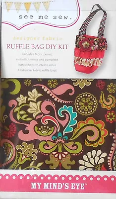 #sms103 My Mind's Eye - See Me Sew  Pink Ruffle Bag  - Diy Kit - Nip & Pretty! • $18.95