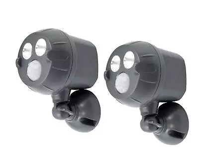 New Mr. Beams NetBright Motion Activated Spotlights 2-PK MBN391 Gray • $29.99