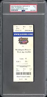 2003 Michael Jordan Last Nba Game Ever Ticket Stub 4/16 2nd Highest Graded Psa 3 • $999