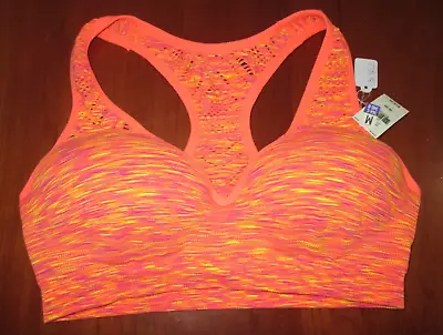 NWT Pink Victorias Secret Heathered Orange Sports Bra Womens M Racerback 31322 • $29.71