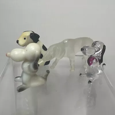 Lot Of 5 Vintage Acrylic Plastic Dog Figurines Hong Kong Miniatures • $7.99