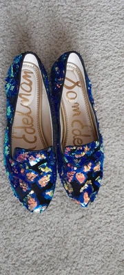 $40 • Buy RARE Sam Edelman Jordy Sequin Sparkle Multicolor Loafers - Size 7M