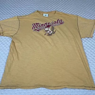 Minnesota Gophers Shirt Mens XL Vintage Look Faded Gold Gopher Football NEW • $21.50