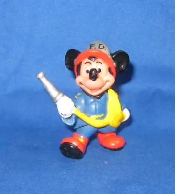 Vintage Disney PVC Figure ~ Mickey Mouse Fireman • $11.95