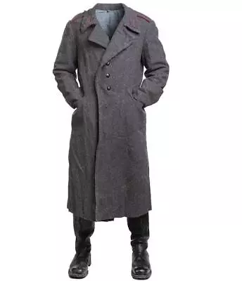 Soviet Era Bulgarian Wool Winter Army Trenchcoat Greatcoat Communist Trench Coat • $54