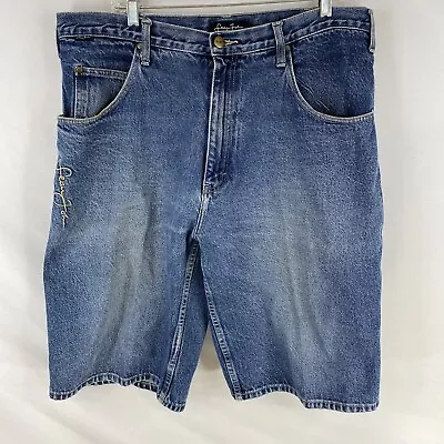 Sean John Men's Medium Wash Blue Denim Bermuda Shorts Size 38 (Actual 36  Waist) • $12.97