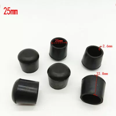 12pcs Heavy Duty Rubber Ferrules Chair Stool Table Feet Grip Tip End Caps 4 Size • £4.39