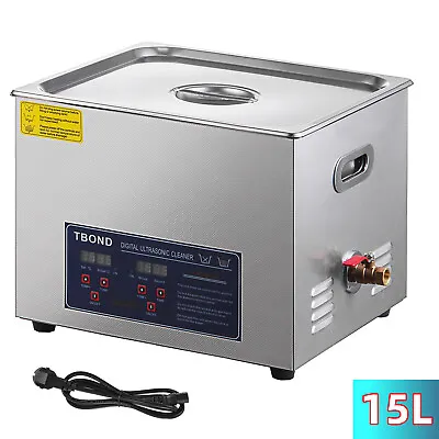 15L Professional Ultrasonic Cleaner Sonic Industry Heated Cleaning W/Timer SUS • $152.90