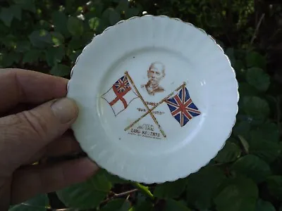 Vintage Boer War Small Plate Depicting Lord Roberts Bobs Black & White Stamp • £14.99