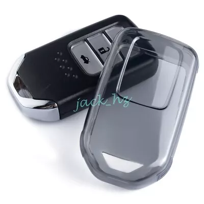 Black Transparent Key Fob Case Cover For Honda Civic CRV HRV Ridgeline Insight • $9.75