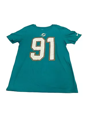 Preowned Nike NFL Miami Dolphins #91 Cameron Wake Shirt Size Small D1 • $35