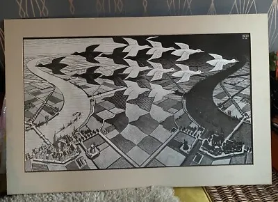 M.C. Escher Day And Night 1970 Large Mounted Art Poster. • £35