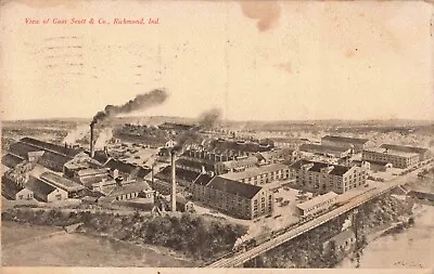 Birdseye View Of Gaar Scott & Co. Richmond Indiana IN Steam Engines 1909 PC • $39.95