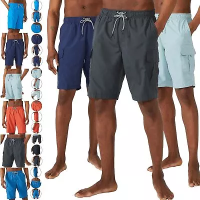 Men Mantaray Swimming Cargo Shorts Summer Beach Quick Dry Mesh Lined Trunk Swim • £9.99