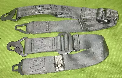 PACIFIC SCIENTIFIC 1101440-07 Vintage Aircraft 2  Seat Belt Parts Lap DC-9 MD-80 • $18