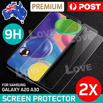 2X Premium Tempered Glass Film Screen Protector For Samsung Galaxy A20 A30 • $4.35