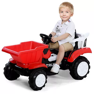 Kids Electric Ride On Tractor Bulldozer With Music Player 4-6 Years Red  • $125.63