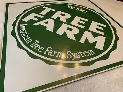 Vtg American Tree Farm System Metal Sign 32x32” Read • $195