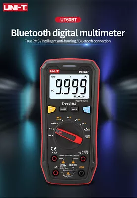 UNI-T UT60BT DMM Multimeter/VoltMeter 1000V True RMS 9999 Counts NCV BlueTooth • £41.95