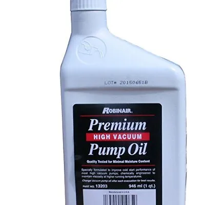 Robinair 13203.0 Premium High Vacuum Pump Oil - 1 Quart • $21.99