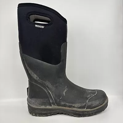 Bogs Ultra High Black Rubber Tall Boot Men 9 US • $30.05