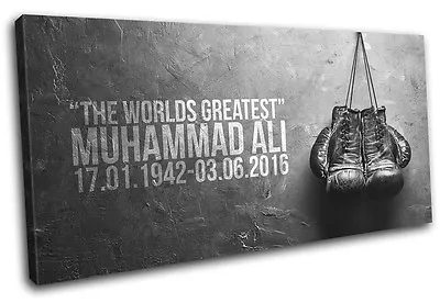 Muhammad Ali Boxing Gloves Gym Sports SINGLE CANVAS WALL ART Picture Print • £44.99