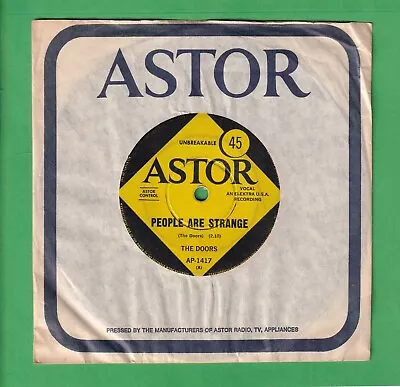 The Doors Orig 1967 Astor 45rpm Single- People Are Strange / Unhappy Girl • $39.99