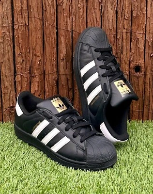 $75 • Buy Adidas Originals Superstar Foundation  Core Black   US 4 UK 3.5 EUR 36 22cm