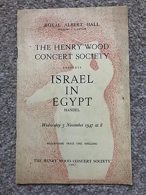Kathleen Ferrier Sings Handel - LPO Concert Programme 1947: Israel In Egypt • £18