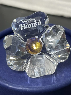 SWAROVSKI CRYSTAL FIGURINE Disney Bambi Title Plaque Clover 955432 • £76.14